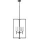 Luxx 4 Light 18 inch Matte Black Indoor Pendant Ceiling Light